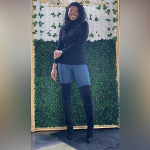 Steve Madden Dominique Over-The-Knee Stretch Boots (black )